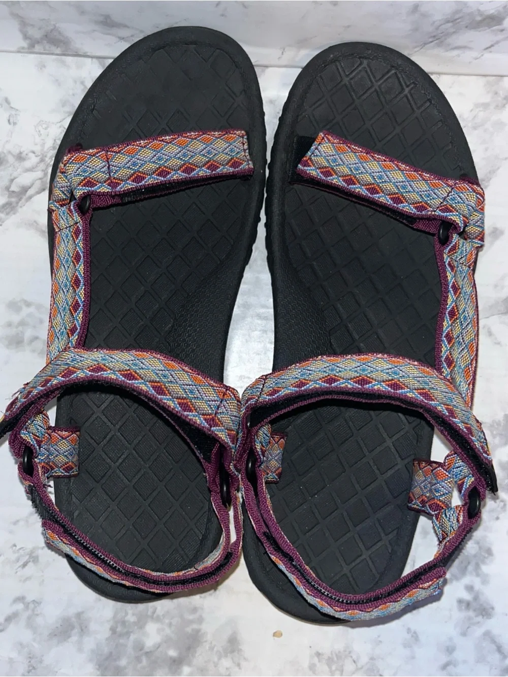 Camel Crown Mens Purple Strappy Sport Hiking Water Sandals Size 11